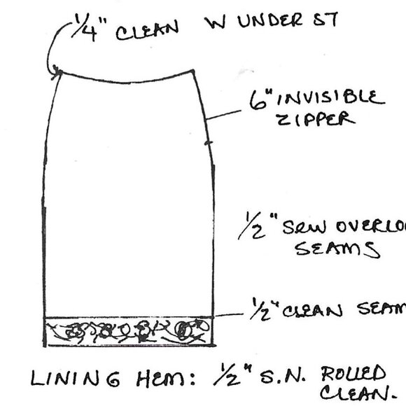 Anna Huling 100% Belgian Linen Skirt With Lace Hem - Picture 6 of 12